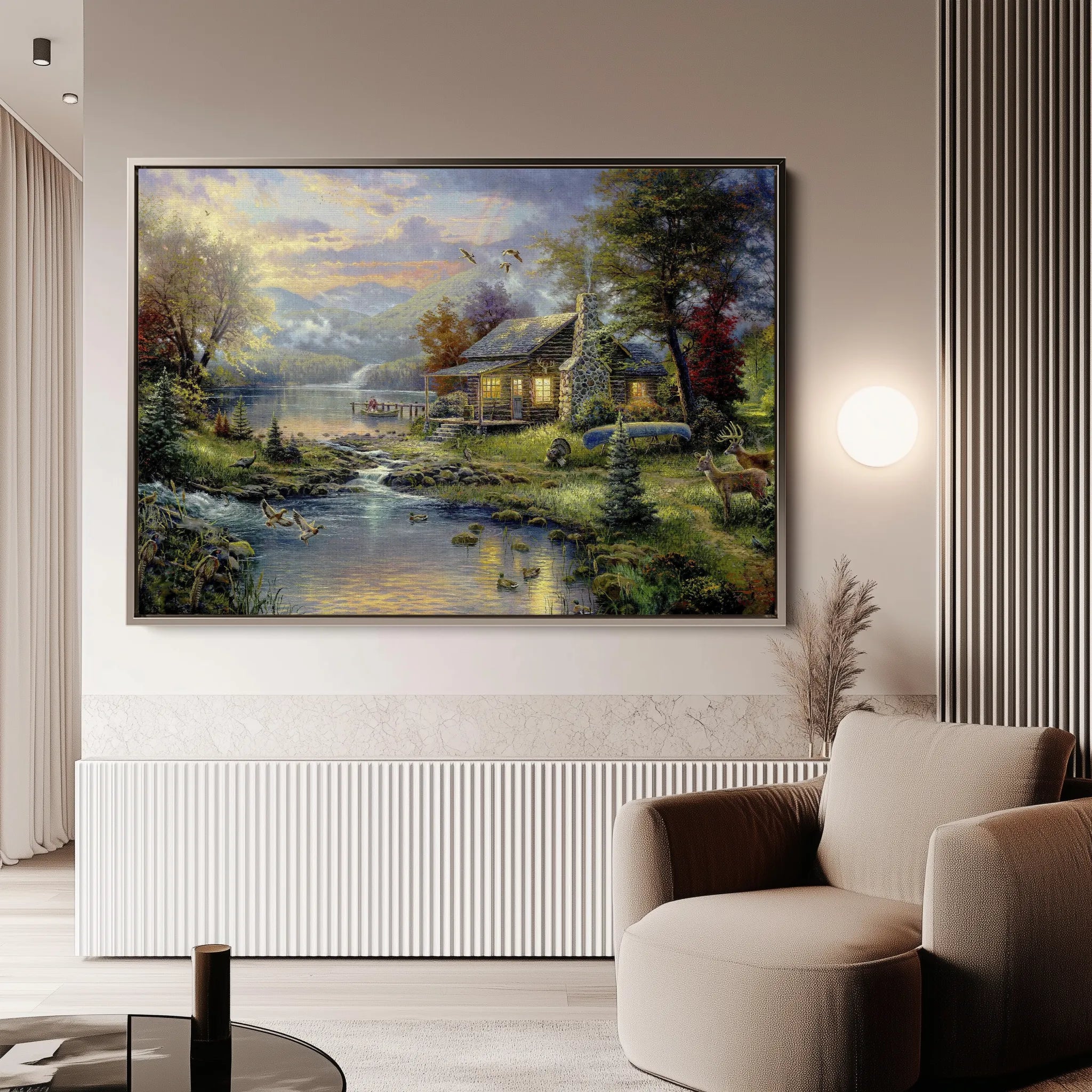Landscape 071 Canvas Art 18" x 24" / 45 x 60 cm / Black
