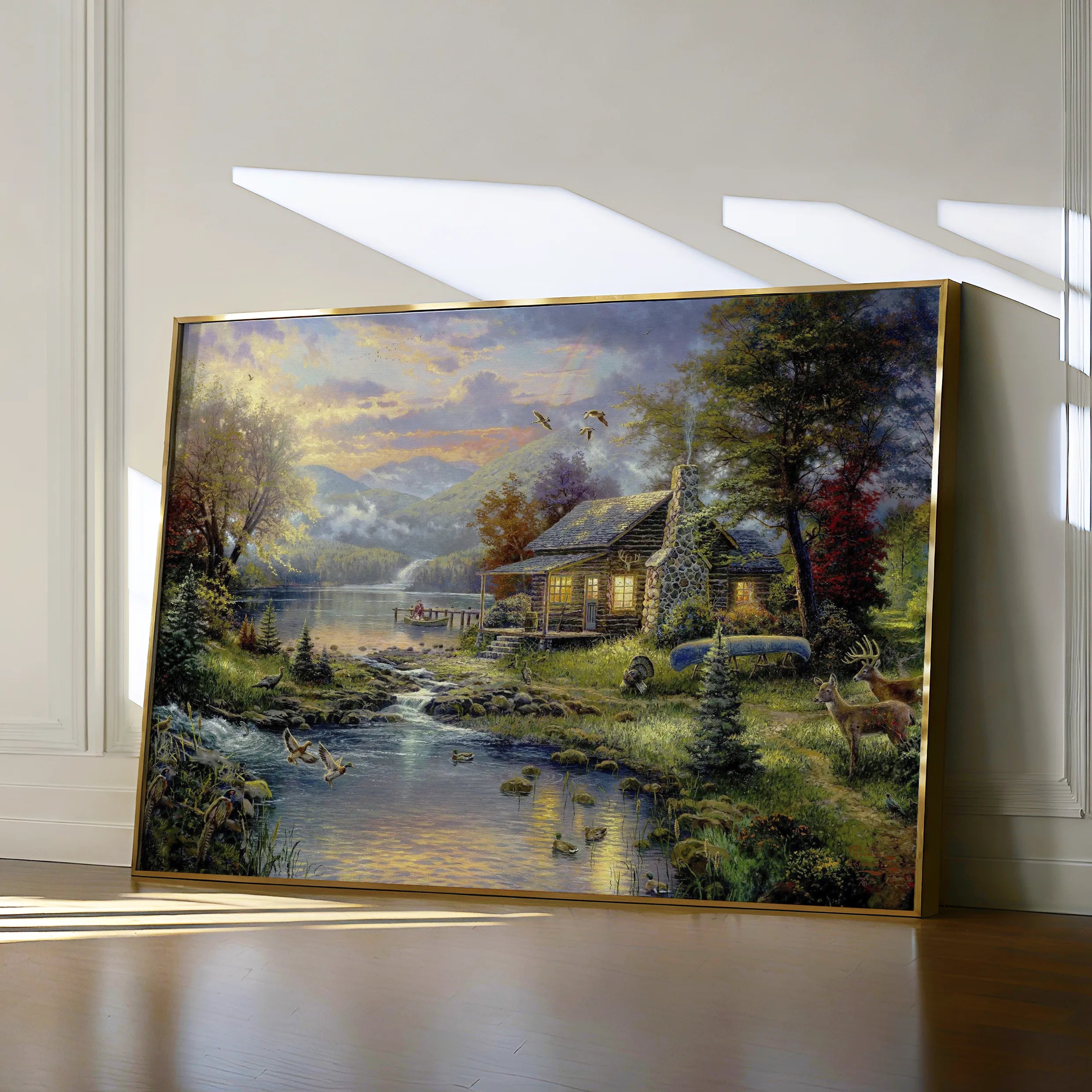 Landscape 071 Canvas Art 18" x 24" / 45 x 60 cm / Black