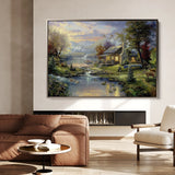 Landscape 071 Canvas Art 18" x 24" / 45 x 60 cm / Black