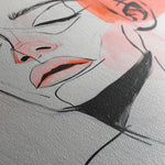 Portrait 071 Canvas Art 18" x 24" / 45 x 60 cm / Black