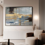 Abstract 072 Canvas Art 18" x 24" / 45 x 60 cm / Black