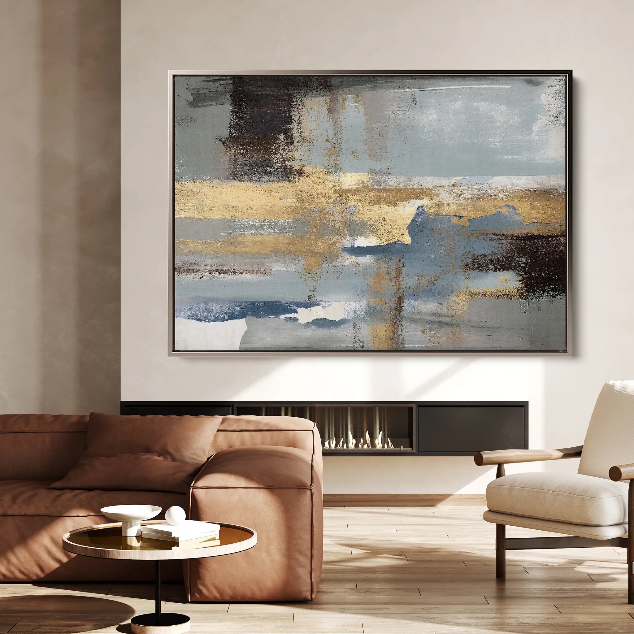 Abstract 072 Canvas Art 18" x 24" / 45 x 60 cm / Black