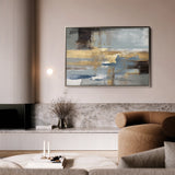 Abstract 072 Canvas Art 18" x 24" / 45 x 60 cm / Black