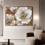 Floral 072 Canvas Art 18" x 24" / 45 x 60 cm / Black