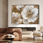 Floral 072 Canvas Art 18" x 24" / 45 x 60 cm / Black