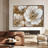 Floral 072 Canvas Art 18" x 24" / 45 x 60 cm / Black