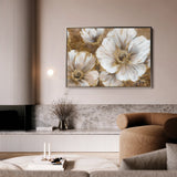 Floral 072 Canvas Art 18" x 24" / 45 x 60 cm / Black