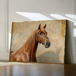Horses 072 Canvas Art 18" x 24" / 45 x 60 cm / Black