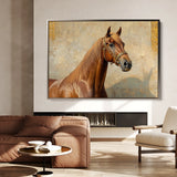 Horses 072 Canvas Art 18" x 24" / 45 x 60 cm / Black