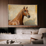 Horses 072 Canvas Art 18" x 24" / 45 x 60 cm / Black