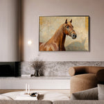 Horses 072 Canvas Art 18" x 24" / 45 x 60 cm / Black