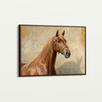 Horses 072 Canvas Art 18" x 24" / 45 x 60 cm / Black