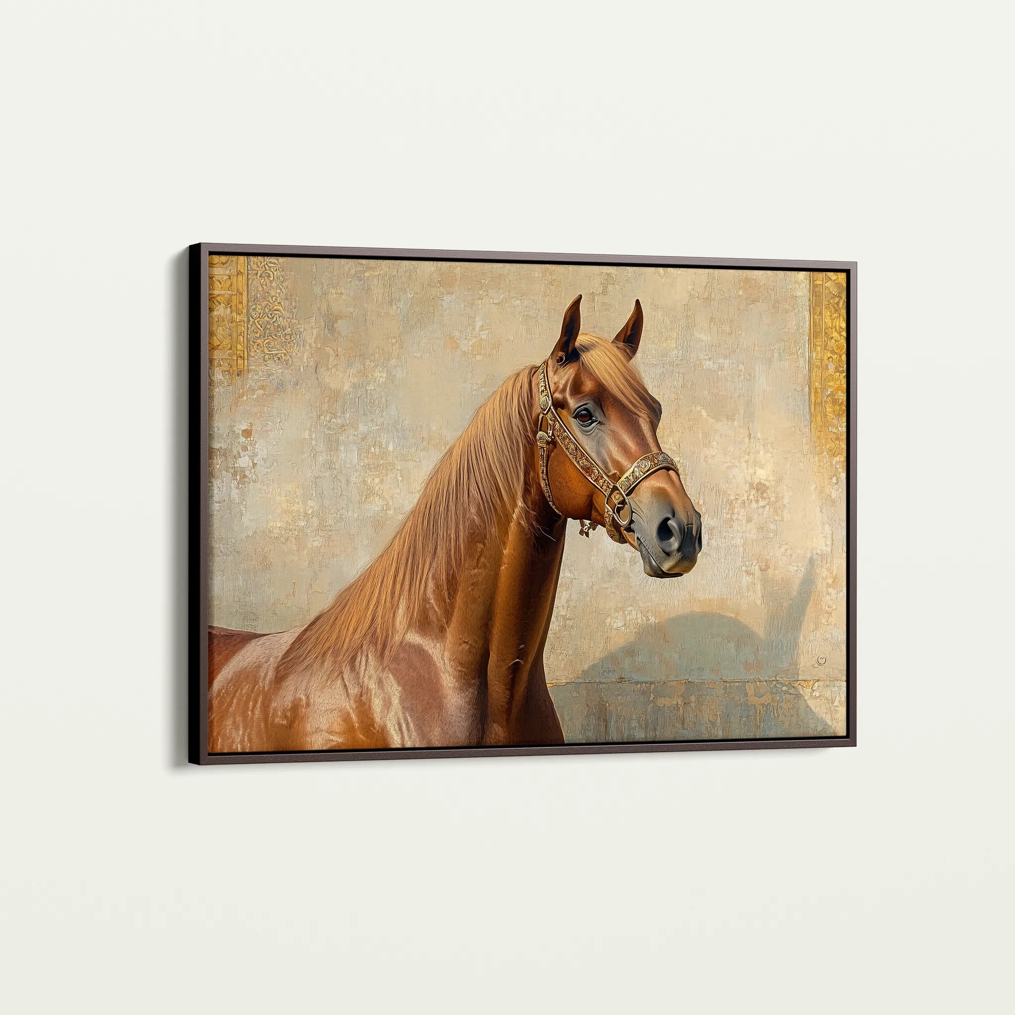 Horses 072 Canvas Art 18" x 24" / 45 x 60 cm / Black