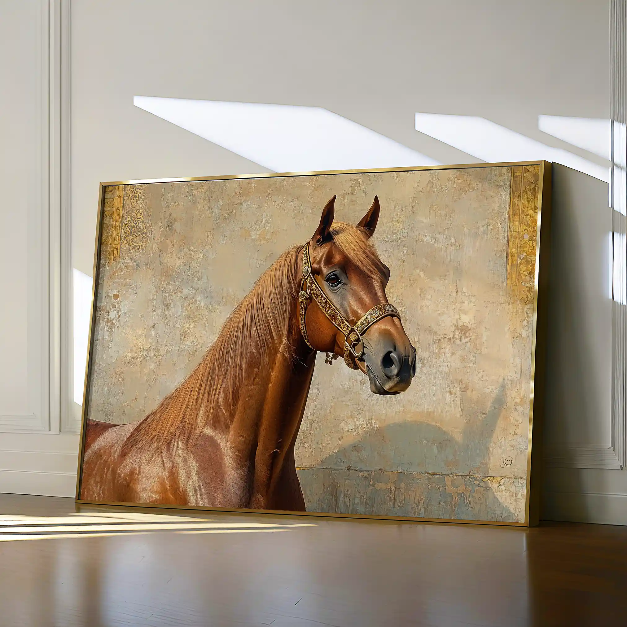 Horses 072 Canvas Art 60 x 40 cm / Black