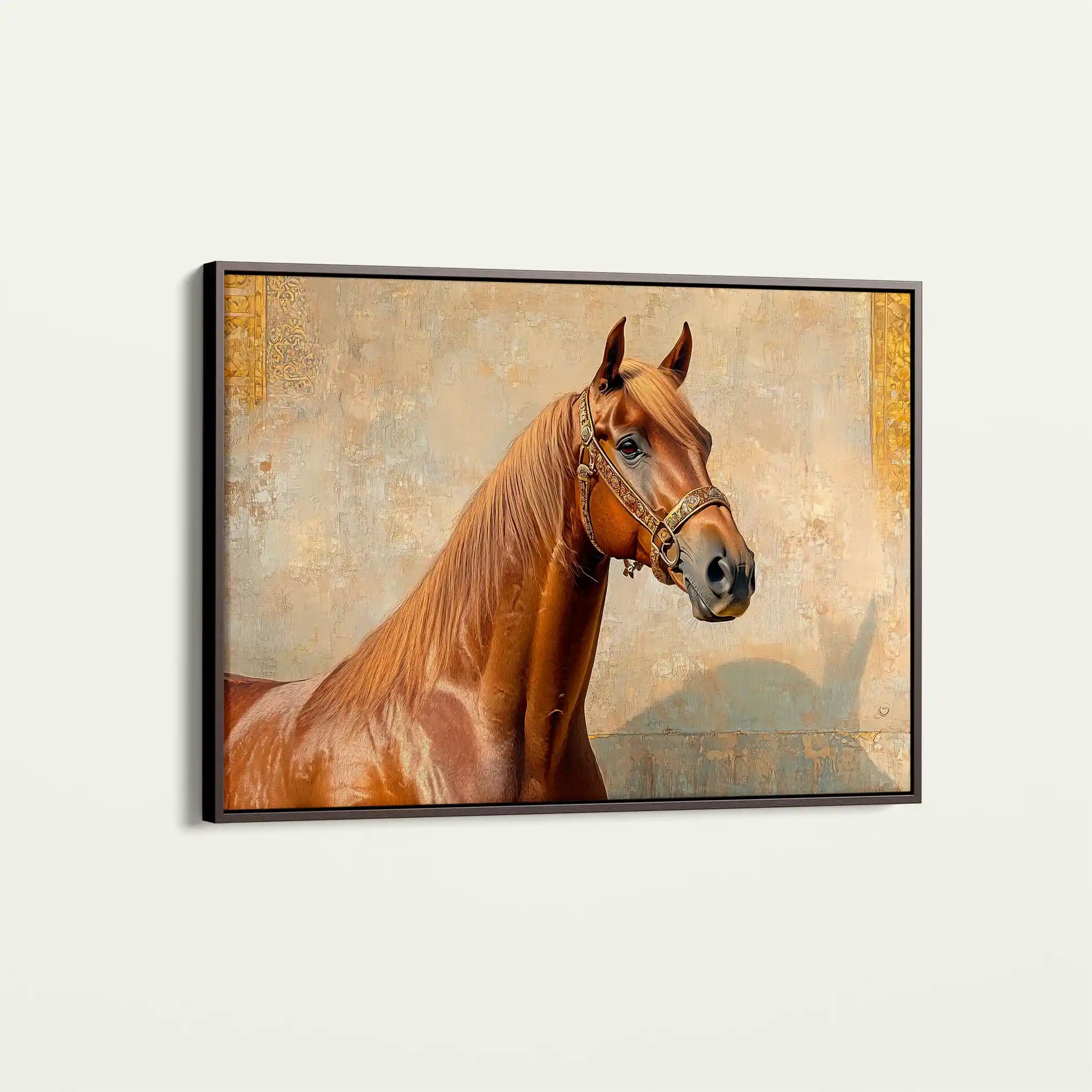 Horses 072 Canvas Art 60 x 40 cm / Black