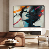 Portrait 072 Canvas Art 18" x 24" / 45 x 60 cm / Black