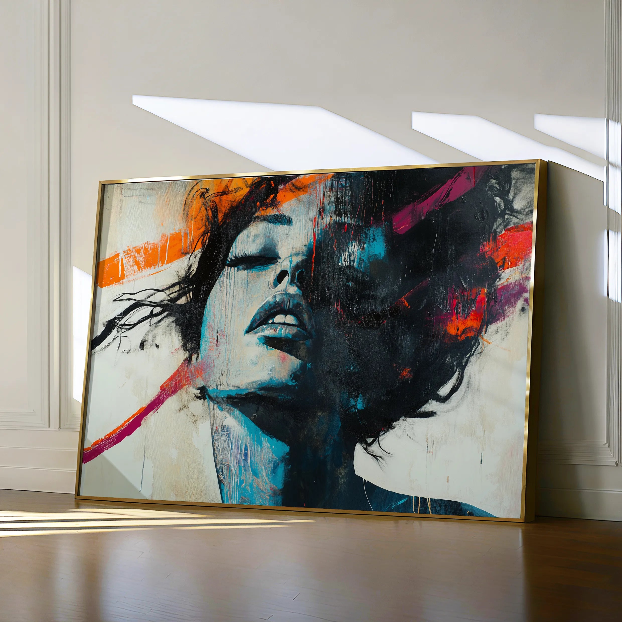 Portrait 072 Canvas Art 18" x 24" / 45 x 60 cm / Black