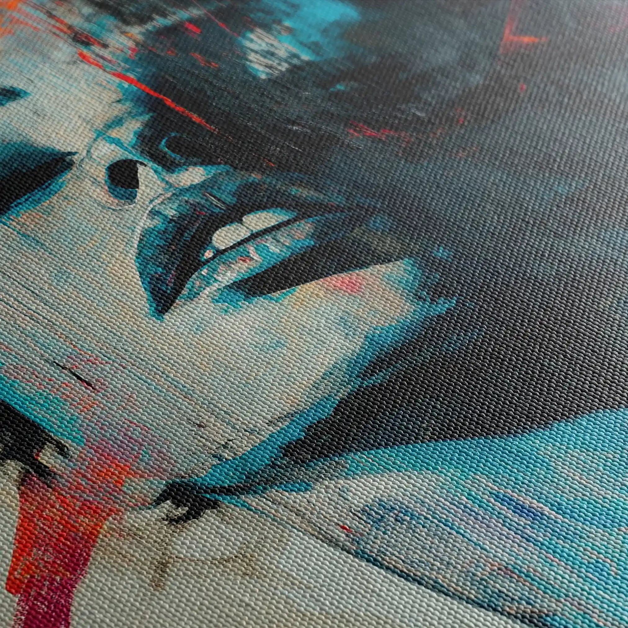 Portrait 072 Canvas Art 60 x 40 cm / Black