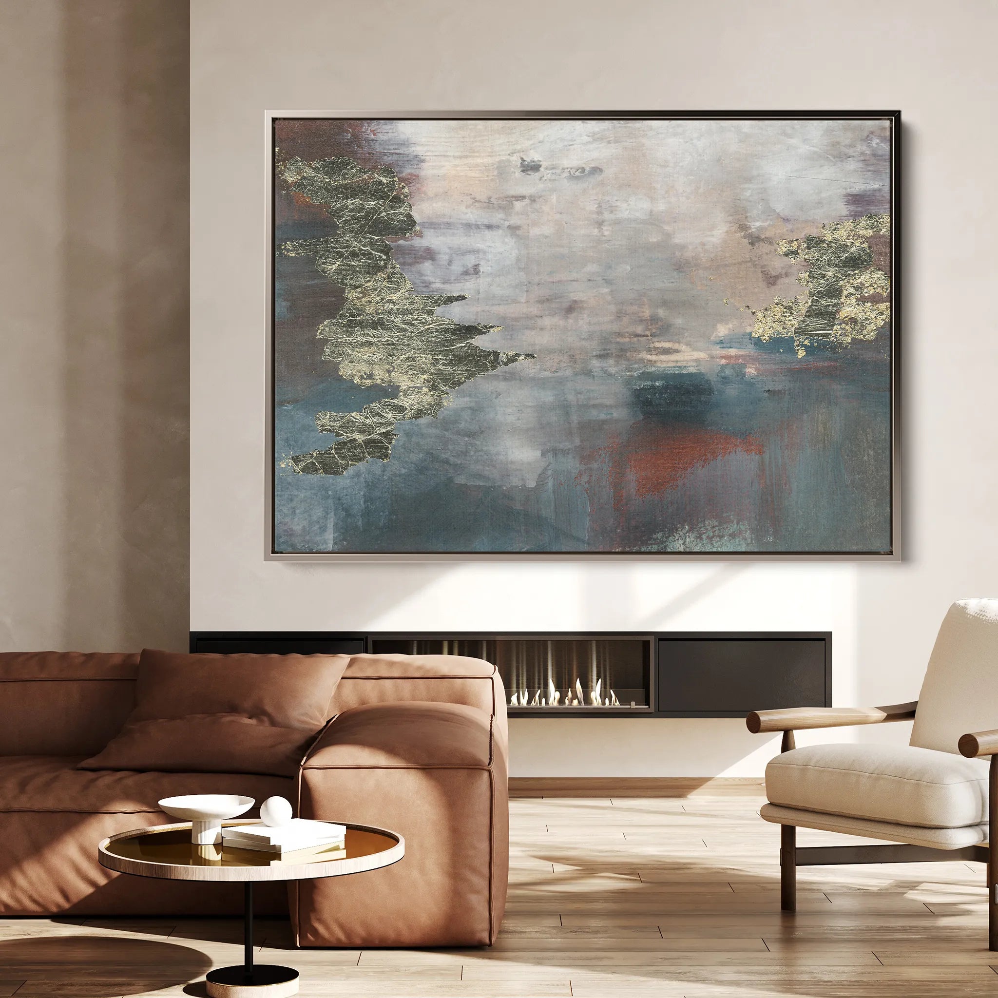 Abstract 073 Canvas Art 18" x 24" / 45 x 60 cm / Black