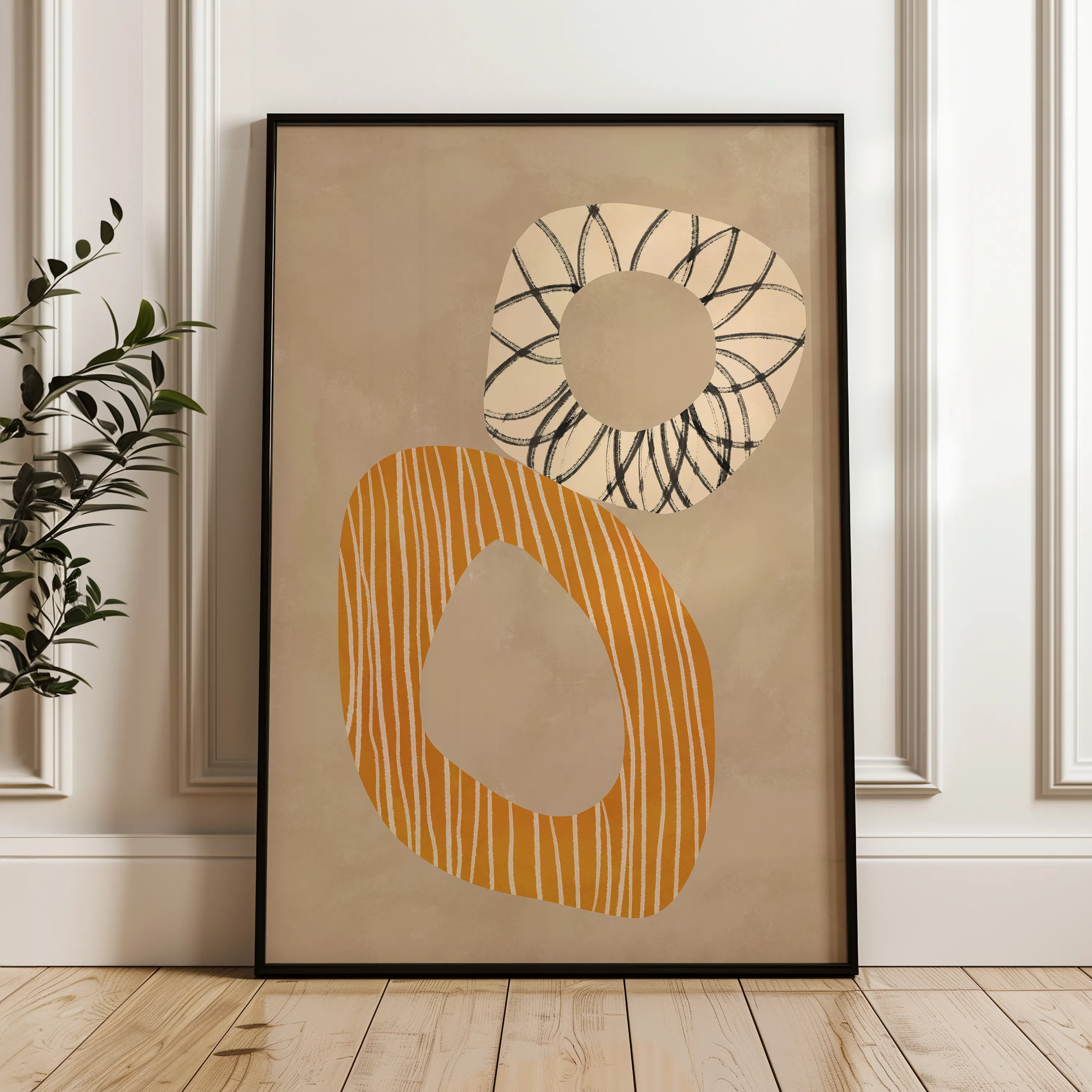 Boho 073 Canvas Art 18" x 24" / 45 x 60 cm / Black