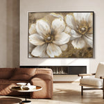 Floral 073 Canvas Art 18" x 24" / 45 x 60 cm / Black