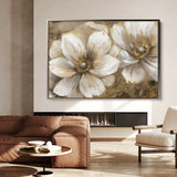 Floral 073 Canvas Art 18" x 24" / 45 x 60 cm / Black