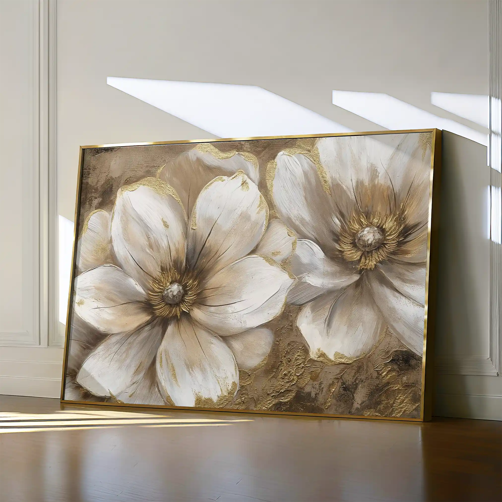 Floral 073 Canvas Art 18" x 24" / 45 x 60 cm / Black