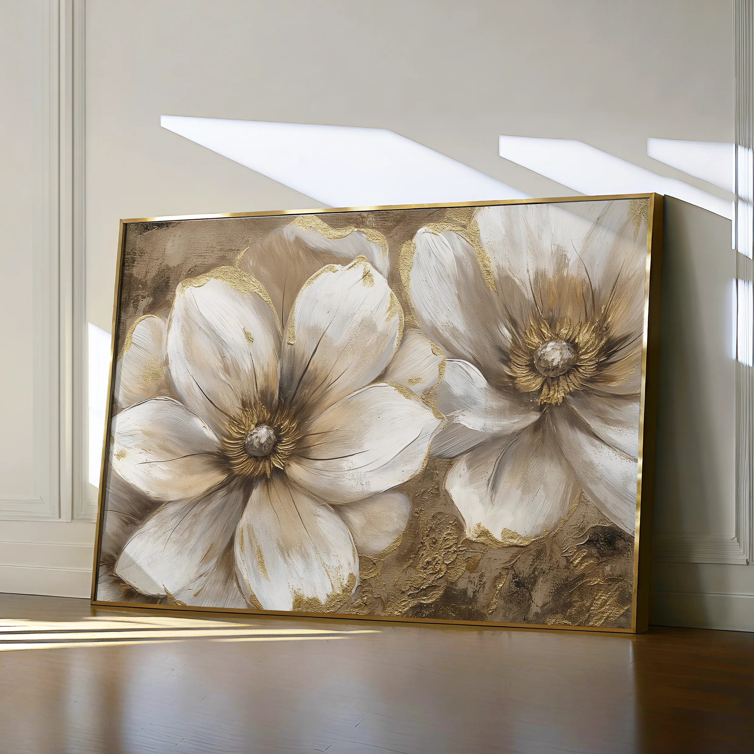 Floral 073 Canvas Art 18" x 24" / 45 x 60 cm / Black
