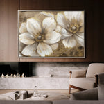 Floral 073 Canvas Art 18" x 24" / 45 x 60 cm / Black