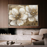 Floral 073 Canvas Art 18" x 24" / 45 x 60 cm / Black