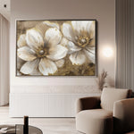 Floral 073 Canvas Art 18" x 24" / 45 x 60 cm / Black