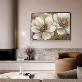 Floral 073 Canvas Art 18" x 24" / 45 x 60 cm / Black