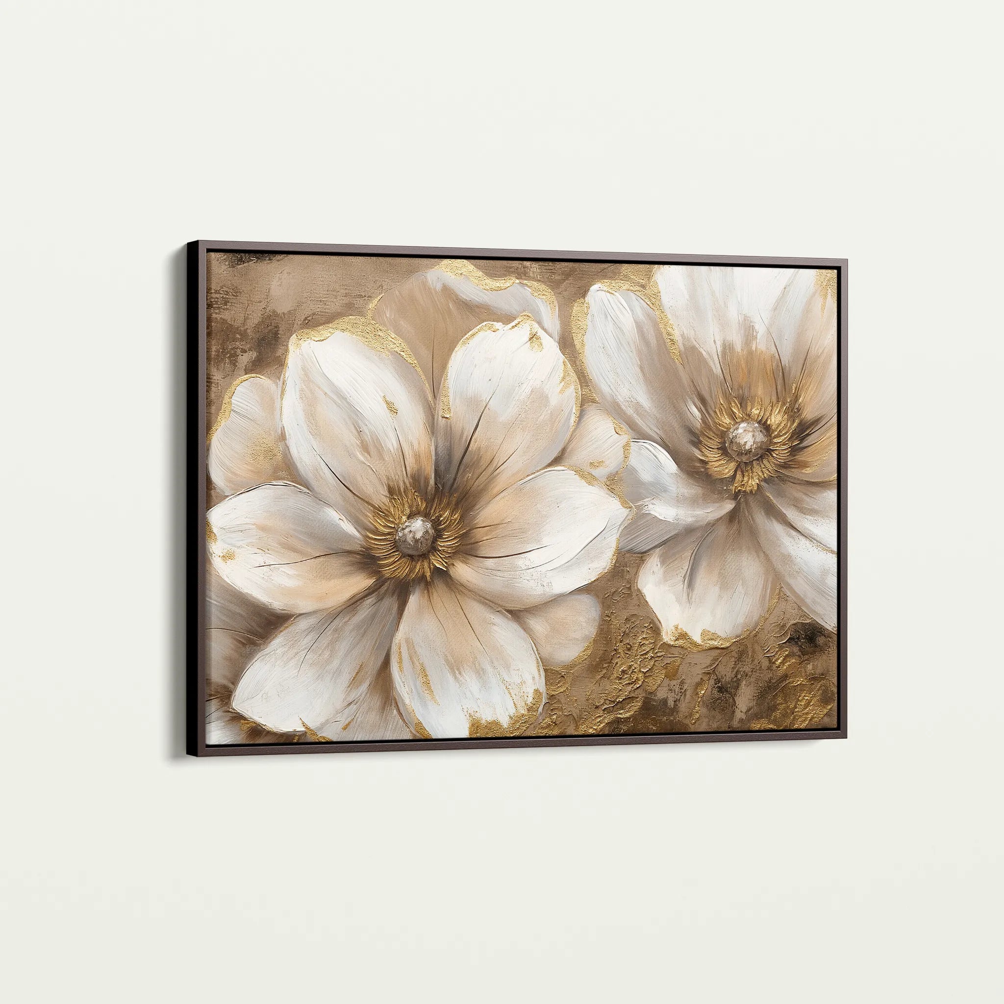 Floral 073 Canvas Art 18" x 24" / 45 x 60 cm / Black