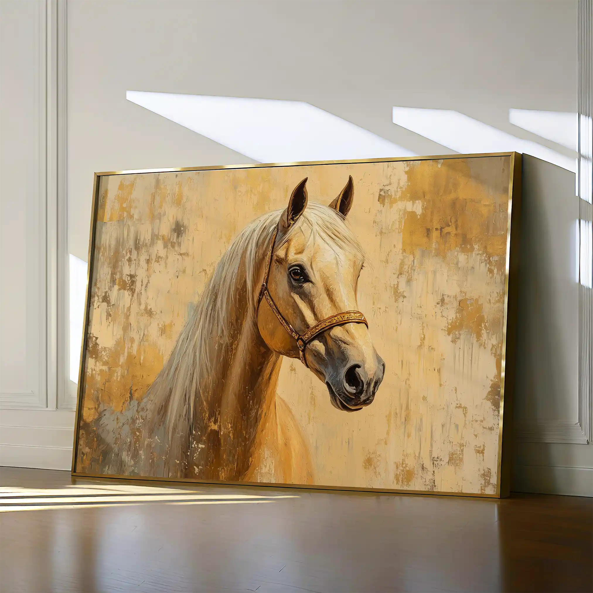 Horses 073 Canvas Art 60 x 40 cm / Black