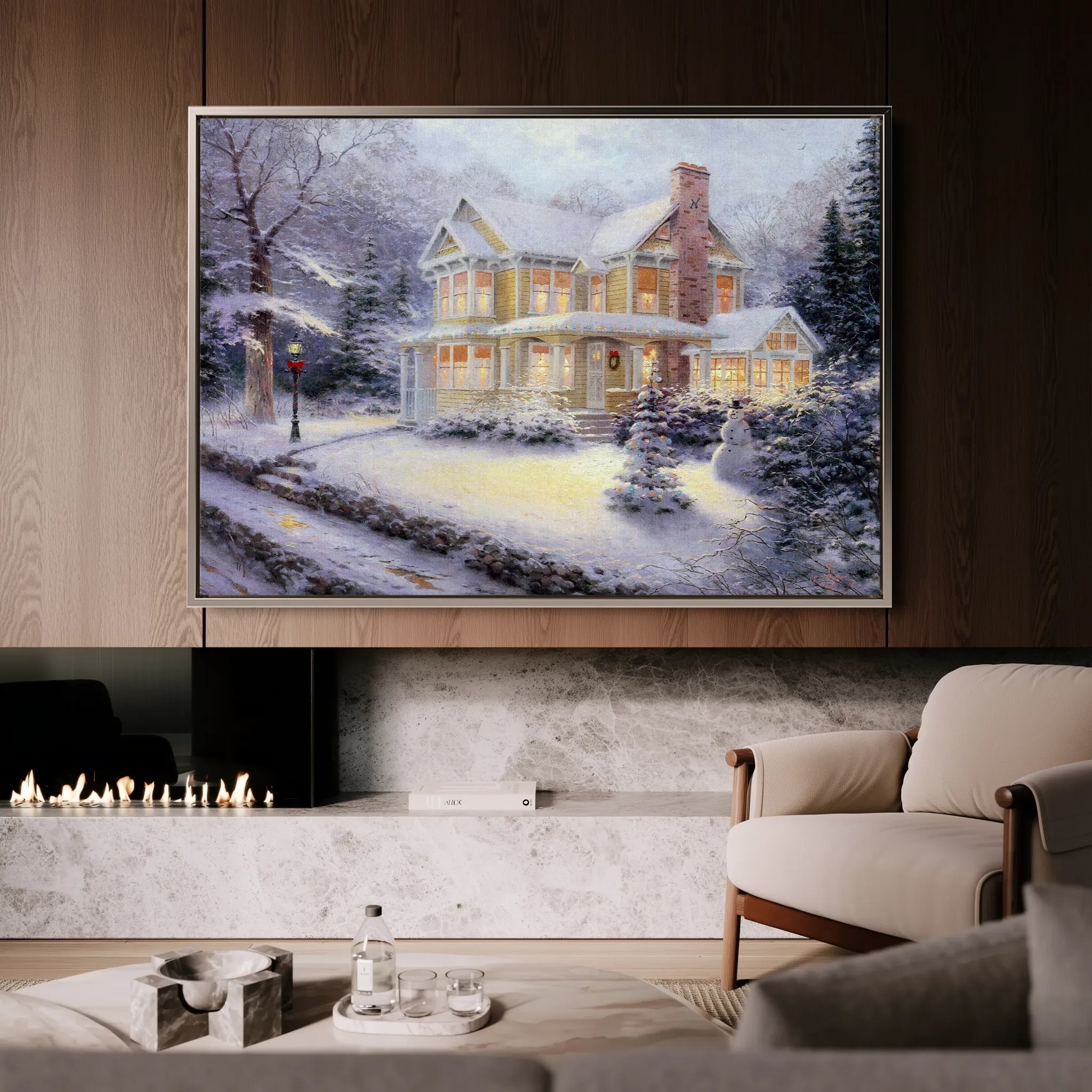 Landscape 073 Canvas Art 18" x 24" / 45 x 60 cm / Black