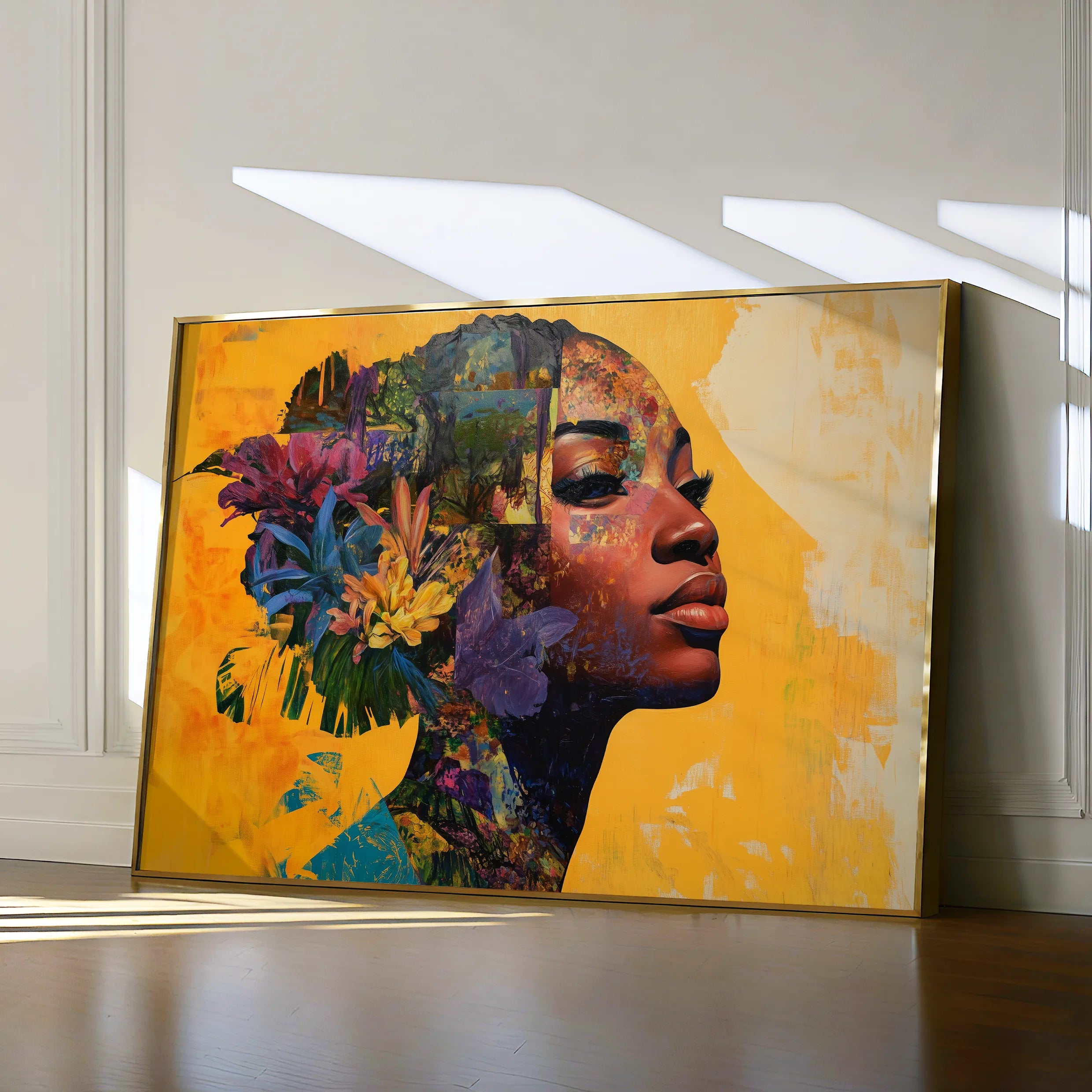 Portrait 073 Canvas Art 18" x 24" / 45 x 60 cm / Black