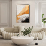 Abstract 074 Canvas Art 18" x 24" / 45 x 60 cm / Black