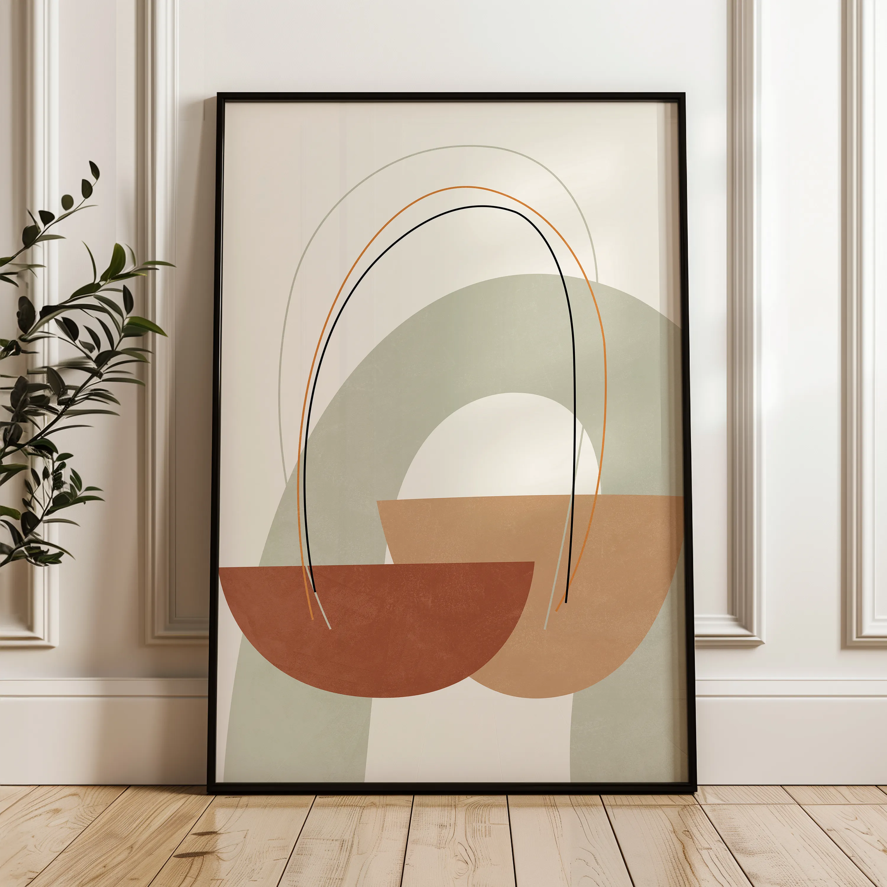 Boho 074 Canvas Art 18" x 24" / 45 x 60 cm / Black