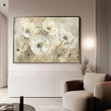 Floral 074 Canvas Art 18" x 24" / 45 x 60 cm / Black