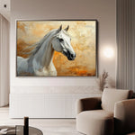 Horses 074 Canvas Art 60 x 40 cm / Black