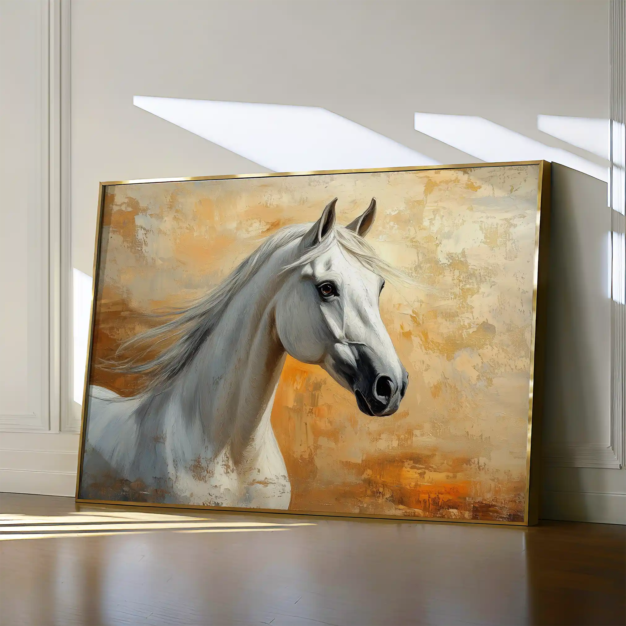 Horses 074 Canvas Art 60 x 40 cm / Black