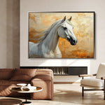 Horses 074 Canvas Art 60 x 40 cm / Black
