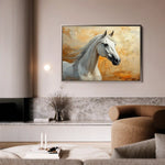 Horses 074 Canvas Art 60 x 40 cm / Black