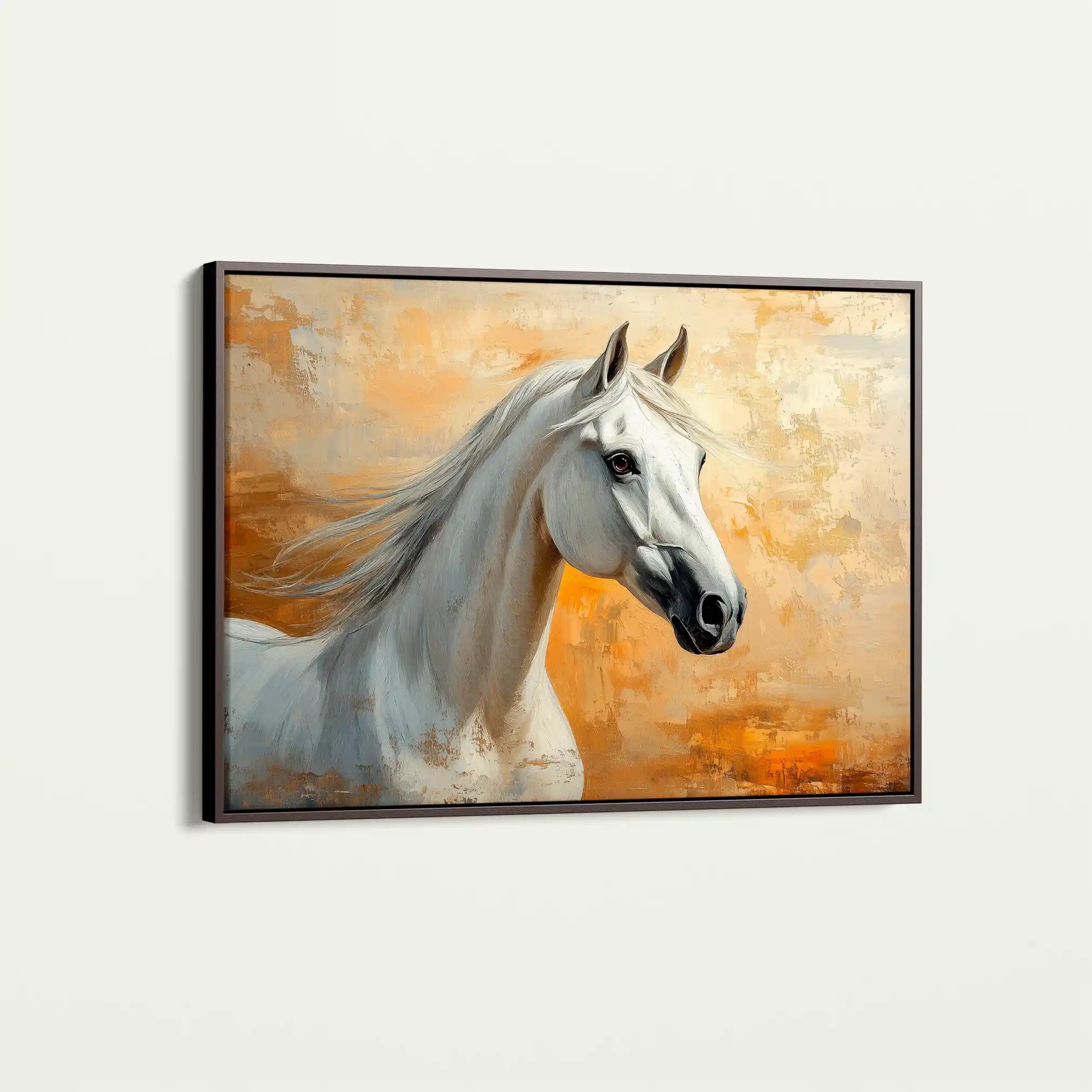 Horses 074 Canvas Art 60 x 40 cm / Black