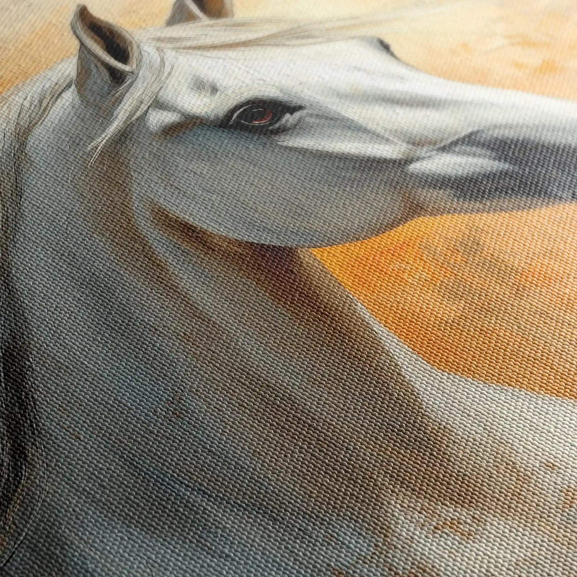 Horses 074 Canvas Art 60 x 40 cm / Black