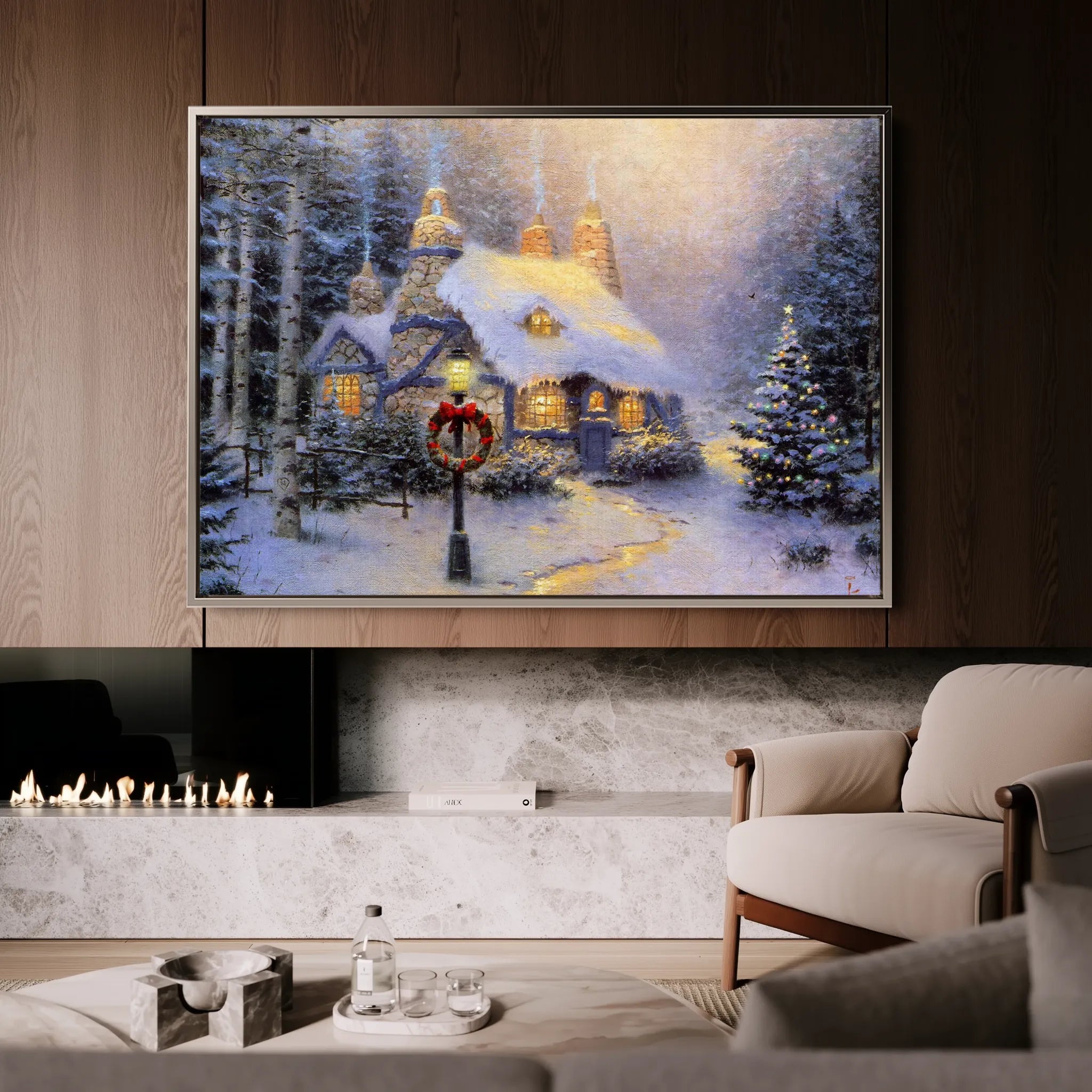 Landscape 074 Canvas Art 18" x 24" / 45 x 60 cm / Black