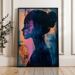 Portrait 074 Canvas Art 18" x 24" / 45 x 60 cm / Black