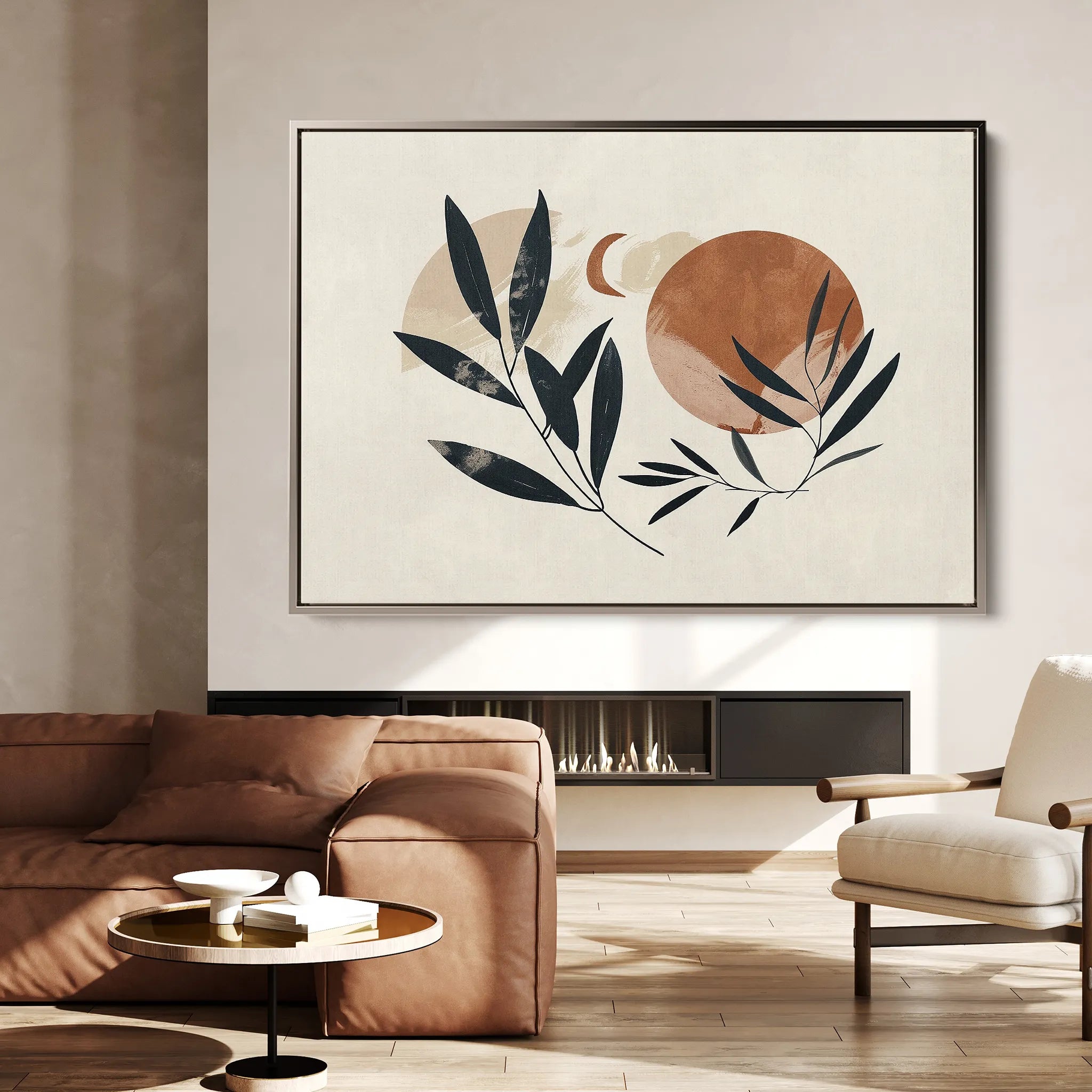 Boho 075 Canvas Art 18" x 24" / 45 x 60 cm / Black