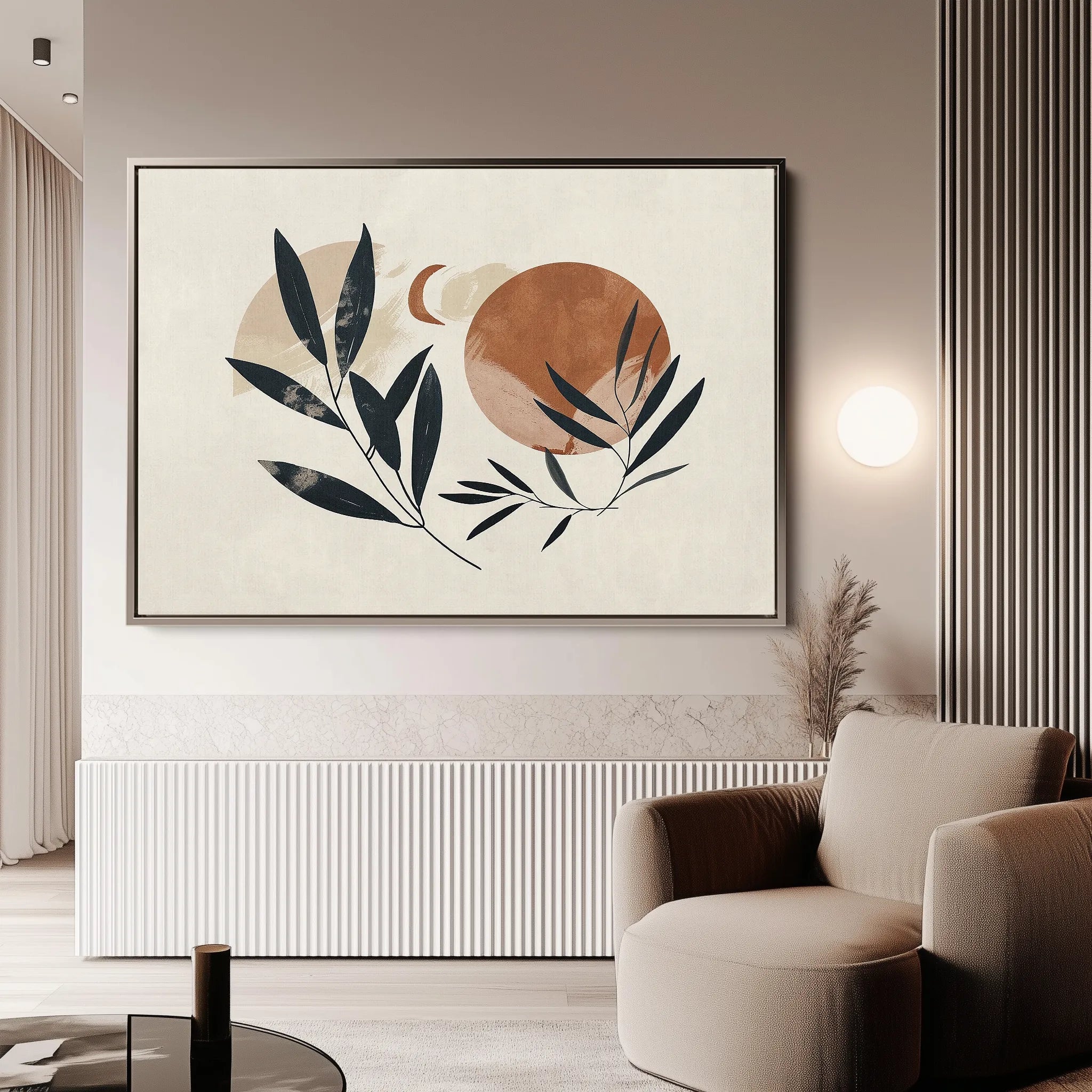 Boho 075 Canvas Art 18" x 24" / 45 x 60 cm / Black