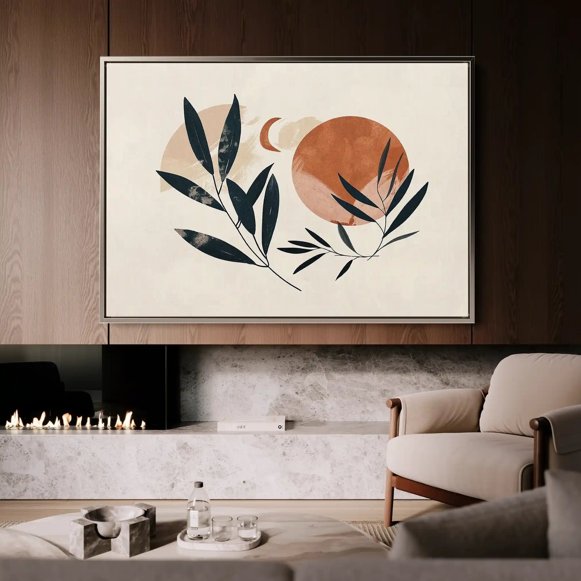 Boho 075 Canvas Art 60 x 40 cm / Black